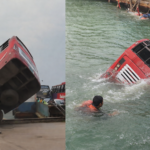 দৌলতদিয়া ঘাটে বাস নদীতে, হতাহতের আশঙ্কা