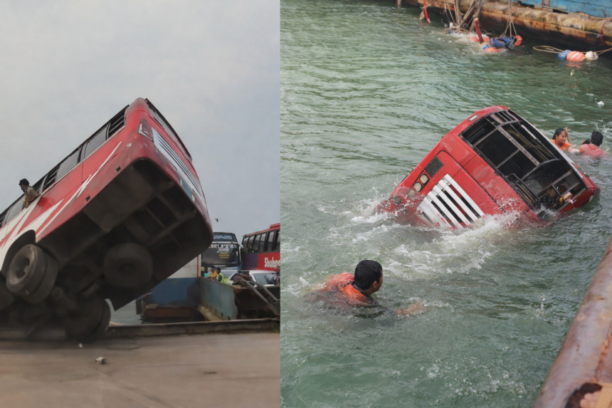 দৌলতদিয়া ঘাটে বাস নদীতে, হতাহতের আশঙ্কা